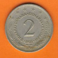 Jugoslawien 2 Dinara 1971