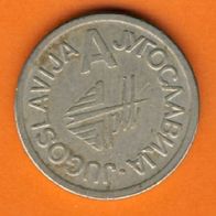 Jugoslawien Münze oder Telefonmünze oder anderes.