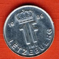 Luxemburg 1 Franc 1989