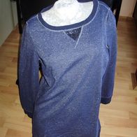 Body by Tchibo Sweat blau Paillettendreieck Gr 36 / 38