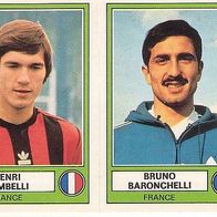 Panini Euro Football 1978 Henri Zambelli / Bruno Baronchelli France Nr 108 a / b