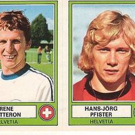 Panini Euro Football 1978 Rene Botteron / Hans Jörg Pfister Helvetia Nr 118 a / b