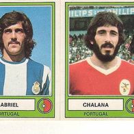 Panini Euro Football 1978 Gabriel / Chalana Portugal Nr 217 a / b