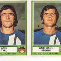 Panini Euro Football 1978 Axel Tyll / Wolfgang Seguin DDR Nr 64 a / b