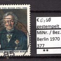 Berlin 1970 175. Geburtstag von Leopold von Ranke MiNr. 377 gestempelt