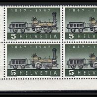 Schweiz Pro Patria MiNr. 484 postfrisch Viererblock Eckrand unten links (7-13)