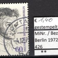 Berlin 1972 150. Todestag von Ernst Theodor Wilhelm Hoffmann MiNr. 426 gestempelt