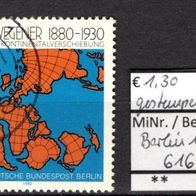 Berlin 1980 100. Geburtstag von Alfred Wegener MiNr. 616 gestempelt