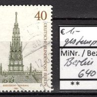 Berlin 1981 200. Geburtstag von Karl Friedrich Schinkel MiNr. 640 gestempelt