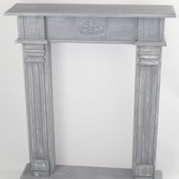 Kaminumrandung grau Shabby , Kaminkonsole, Dekokamin grau, Kaminsims