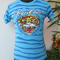 Tiger Club" T-Shirt Gr. 152 blau Top Shirt Pulli Tunika Hemd Animal Print C