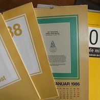 8 Postkalender der Deutschen Bundespost 1986-2003