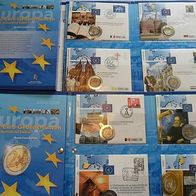 Vatikan 2005 2 Euro Gedenkm.+ San M. 2005 + 6 Gedenkm. Europa Numisbrief - Edition