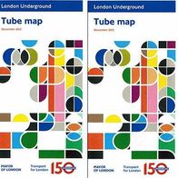London Plan Map Tube U-Bahn Underground Taschenausgabe akt. 2 Stück 2012 Sammelobjekt