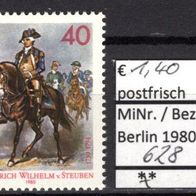 Berlin 1980 250. Geburtstag von Friedrich Wilhelm von Steuben MiNr. 628 postfrisch