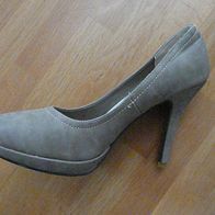 Pumps Gr. 39 Beige Synthetik Wildleder Modern Sexy