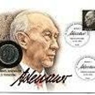 Numisbrief "Konrad Adenauer" mit 2 DM BRD 1980 , #371