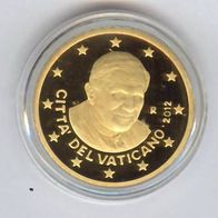 Vatikan 10 Euro Cent Münze KMS 2012 Polierte Platte PP org. Kapsel PAPST Benedikt