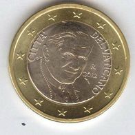 Vatikan 1 Euro Münze KMS 2012 PAPST Benedikt