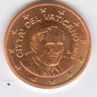 Vatikan 1 Euro Cent Münze KMS 2012 PAPST Benedikt