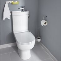 Design Eck Toilette WC Stand komplett Set mit Spülkasten KERAMIK  Eckspülkasten  