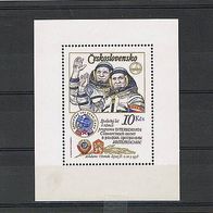 Tschecheslowakei CSSR Block 39 Kosmonauten postfrisch