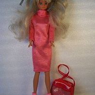Simba Barbie Puppe - Steffi Love - rosa Kleid + rote Tasche