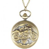 Taschenuhr, Herrenuhr, Sprungdeckeluhr Motorrad, Bike THU-50.1