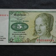 Geldschein 5 Deutsche Mark vom 2. 1.1980, DM, BRD, Deutschland