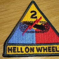 2. US-Panzerdivision Hell on Wheels, farbiges Abzeichen für Dienstanzug