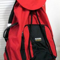sehr großer Rucksack / Seesack / Tasche rot Packgrek mit Rucksack-Gurten Ø 40 H 70cm
