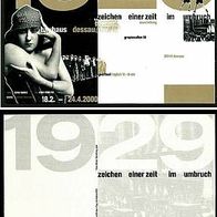 Reklamekarte Ausstellung "bauhaus dessau - 1929, zeichen einer zeit im umbruch"