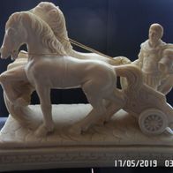 Römischer Gladiator mit Streitwagen, Figur von A. Giannetti, Sammlerstück