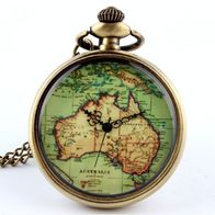 Taschenuhr, Herrenuhr, Sprungdeckeluhr, MAP Australien offen, pocket watch THU-25