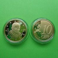 Vatikan 2011 10 Euro-Cent PP in Münzkapsel