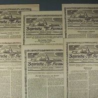 6 x Bayerische Heimat 1938 Münchener Zeitung Glonn ILM Schützenfest, Reichsjäger uvm.