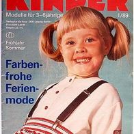 Kindermode "3 bis 6" 1989-01 Zeitschrift DDR