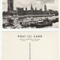 London 1950er Jhr Houses of Parliament Ansichtskarte Echte s/ w Fotografie Postkarte
