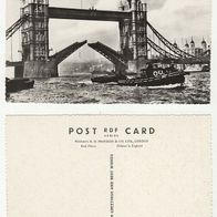 London 1950er Jahre - Tower Bridge - Ansichtskarte Echte s/ w Fotografie Postkarte