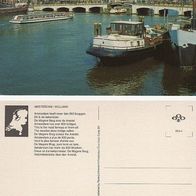 Niederlande 1960er Amsterdam Holzhebebrücke über den Amstel - Ansichtskarte Postkarte