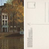 Niederlande 1960er Singel m. kleinstem Häuschen v. Amsterdam Ansichtskarte Postkarte