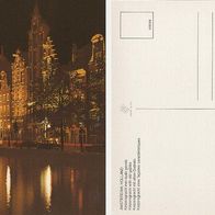 Niederlande 1960er Jhre Amsterdam Keizersgracht Nachtaufnahme Ansichtskarte Postkarte