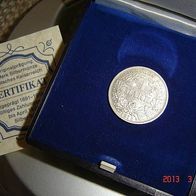 Silbermünze, 1 Mark, 1915, Deutsches Kaiserreich, 900er