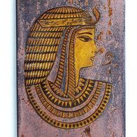 Keramik Wandbild / Wandplatte - " Kleopatra ", 70er Jahre
