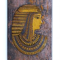Keramik Wandbild / Wandplatte - " Kleopatra ", 60/70er Jahre