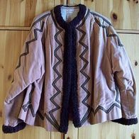 Jacke hellbraun mit Pelzbesatz * Theater* LARP