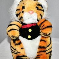 Tiger aufrecht sitzend, zirka 25 cm hoch, Pan Toys, Stofftier, Plüschtier
