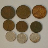 Niederlande, 9 verschiedene Münzen