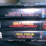 3 VHS Videokassetten Star Trek 1 - 3 in einer Box