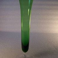 Grüne Glas-Fußvase , 60ger Jahre
